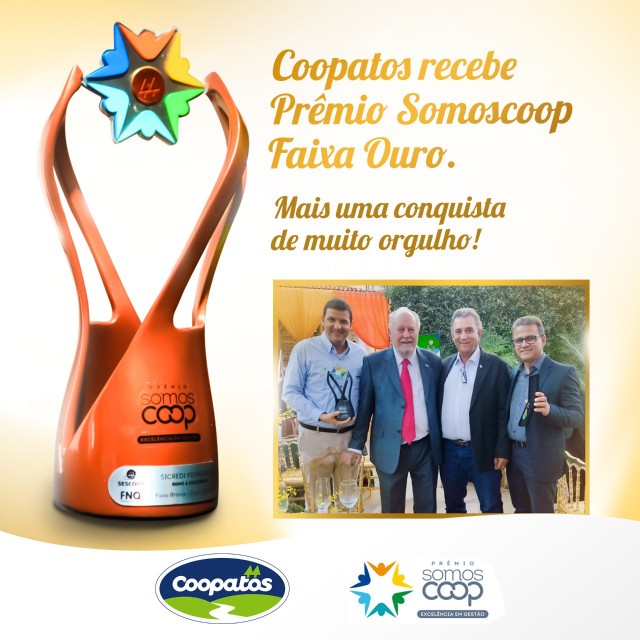 Coopatos conquista faixa ouro no prêmio Somoscoop